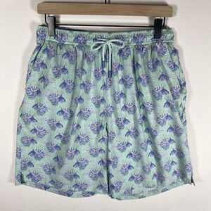 Peter Millar Light Blue and Purple Swim Trunks